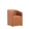 Manhattan Comfort Anna Round Faux Leather Dining Chair in Saddle - Set of 2 2-DC059AR-SA - alternate 4